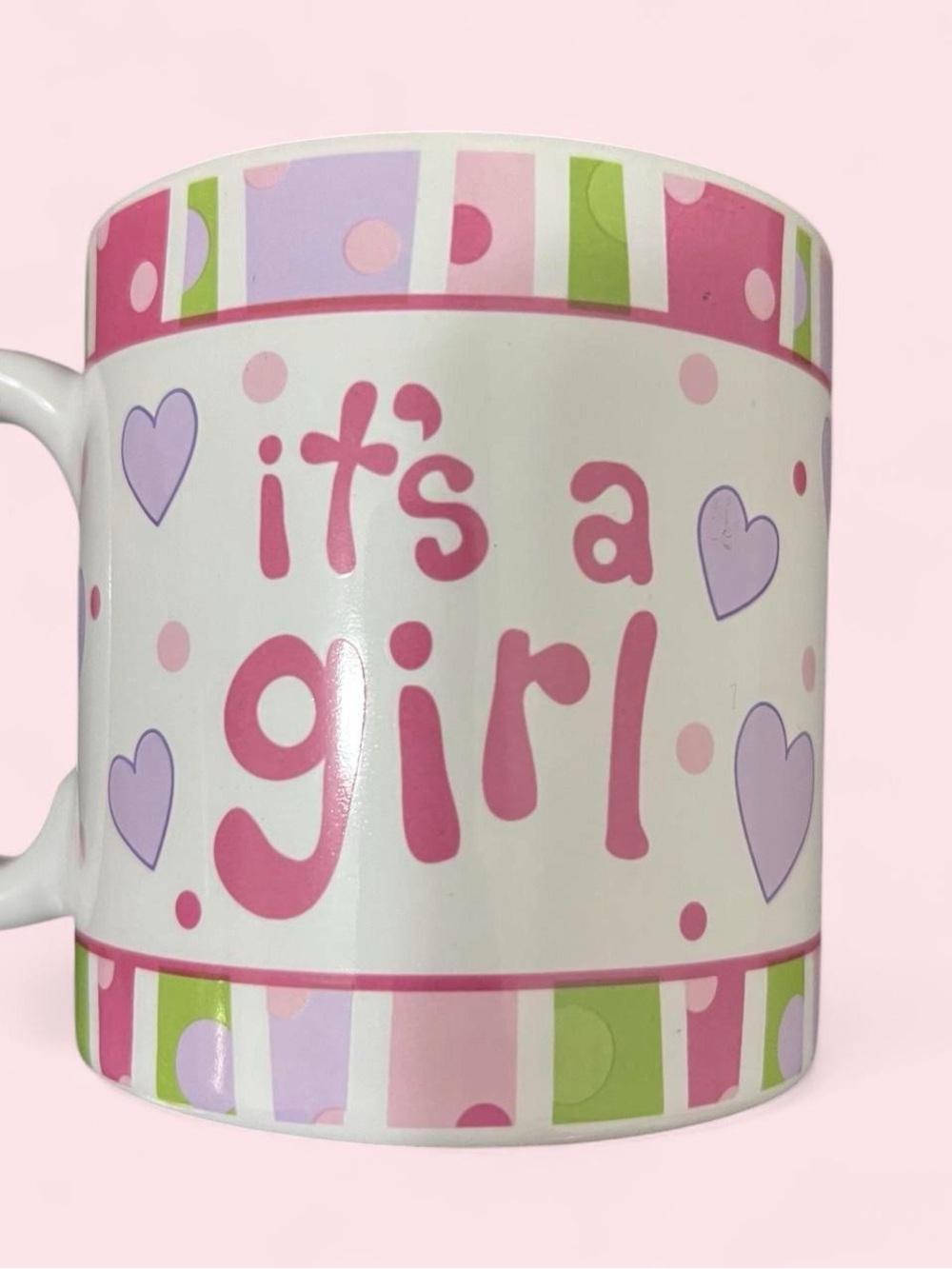 Burton Pink & Purple "It's a Girl" Ceramic Mug